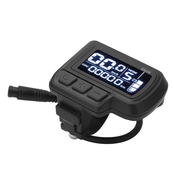 EN06 LCD-displaymåler til elcykel med 6-bens stik 24V-60V Styr 22,2 mm