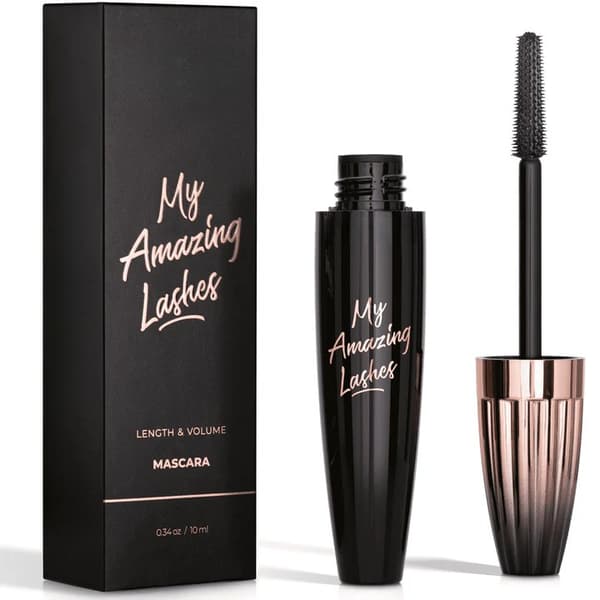 7D Mascara: Vanntett, svettesikker og smittefri; gir 3D-forlengende, volumgivende, krøllende og definerende effekter. 2pcs