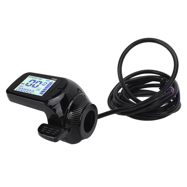 Tommelfingergas med LCD-display til elcykel, speedometer, scooter/cykeltilbehør.