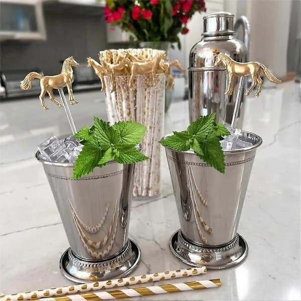 1/6-delt hesteformet drikkepinner-sett, stilige cocktailpinner, egnet for fester, barer og klubber.