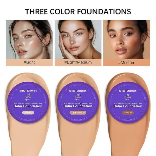 Foundation Make-up Cream, Moisturizing and Smoothing Fine Lines Balm Foundation Long-lasting Waterproof Oil Control Concealer Insulating Foundation Ma Medium