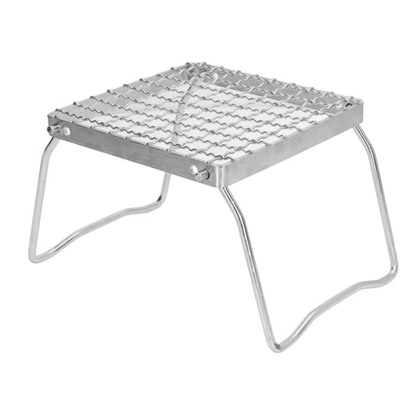 Sammenklappelig campinggrill, 304 rustfrit stål, ultralet, med ben til grill/picnic