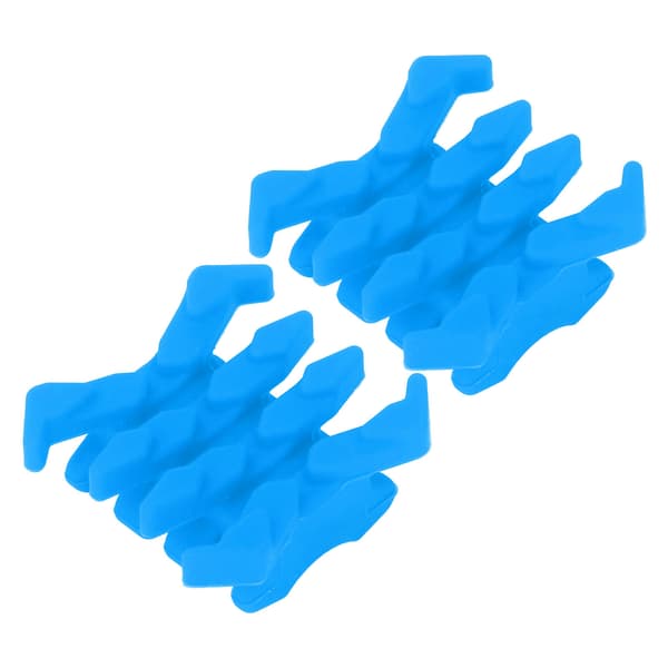 Krabformad vibrationsdämpare i gummi för compoundbågar med delade armar, blå.