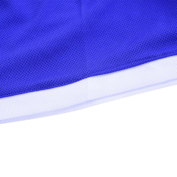Basketballuniform for gutter og barn, V-hals, ermeløs, atletisk, blå