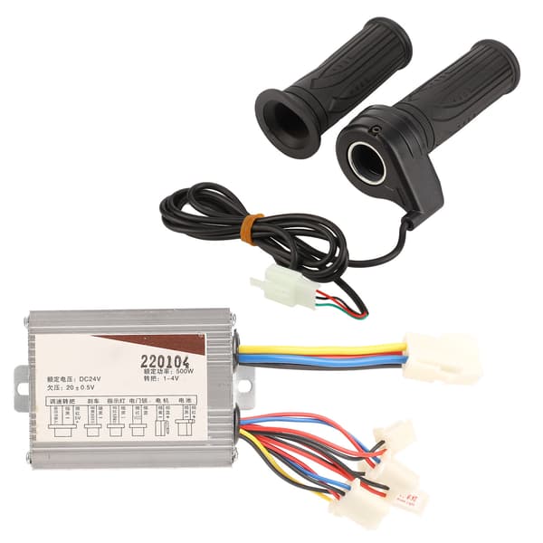 Elcykel Controller og Gasgreb Sæt 24V 500W i Aluminiumslegering