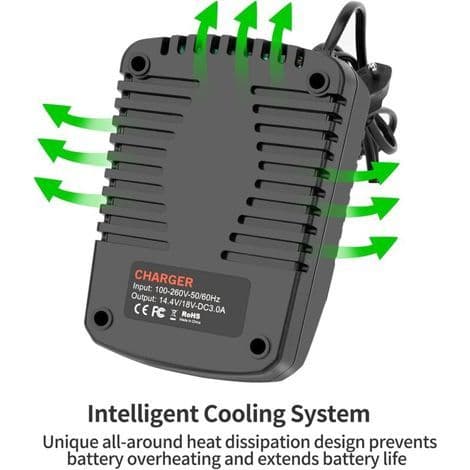 Bosch AL1820CV Batterilader – 3A Hurtiglading for 14,4V og 18V Batterier – Intelligent Ladestyring