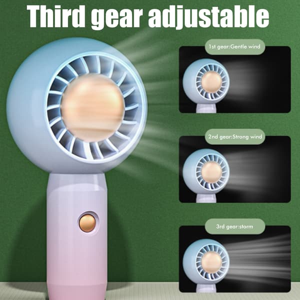 Mini bærbar genopladelig ventilator med aromaterapi, lydløs, til rejser og hjemmet