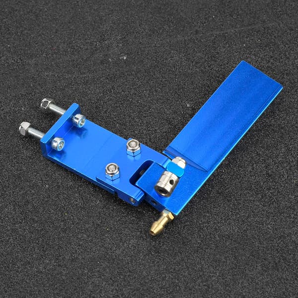 Aluminiumror med vanninntak for RC Racing elektrisk båt (blå, 75 mm)