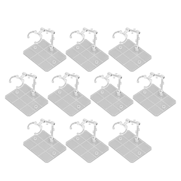 10 st actionfigurställ för 6-tumsfigurer, hög stabilitet, transparent bas, modellvisning.