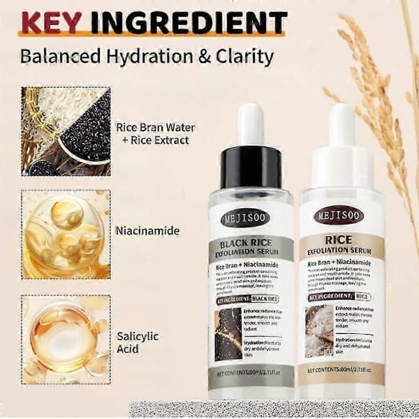 Peel Shot Glow Rice Ampul Duo Hvid ris ampul+Sort ris ampul, Blid eksfolierende ansigt og