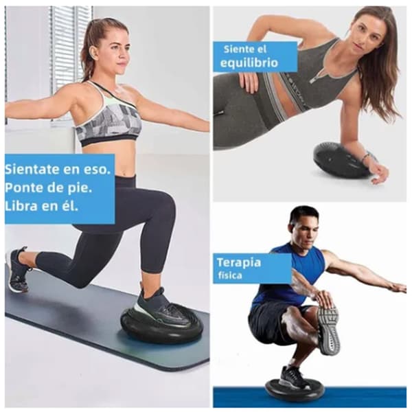 Dynadisc PVC Balance Disc 34cm med luftpumpe til kernestyrkelse og stabilitetstræning