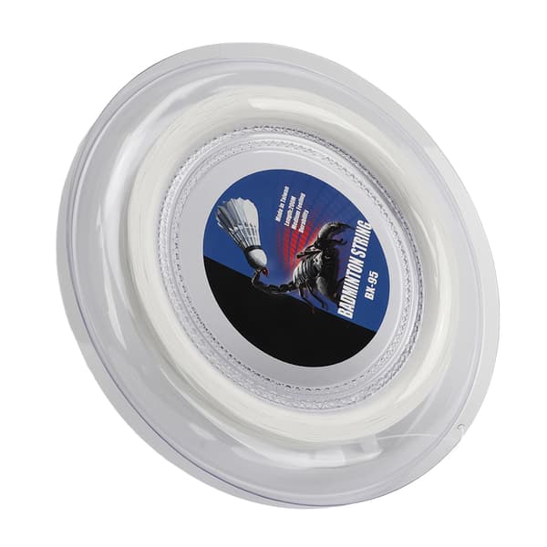 Badminton Racketstreng, Høy Elastisitet Harpiksfiber, Slitesterk, 200m, Hvit