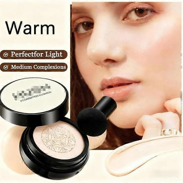 Sopphode Air Cushion Foundation, Dekker Urenheter, Arr Enkelt og Glatt, Sopp Foundation