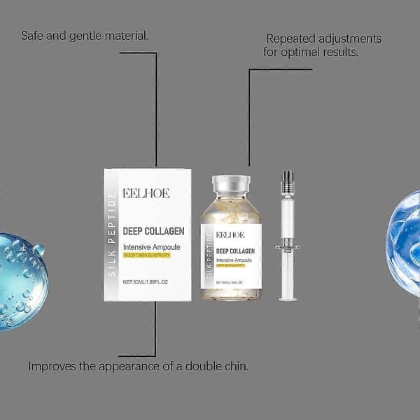 1 sett dyp kollagen silkepeptid intensiv løfteampulle strammer hudens elastisitet forbedret reduserer