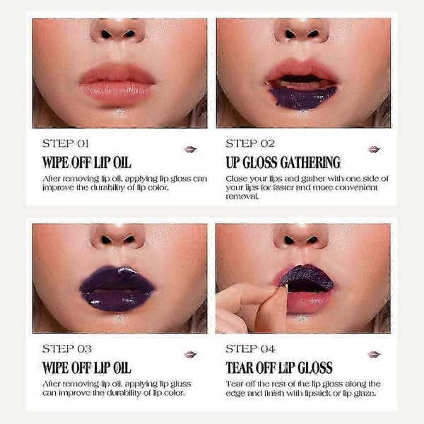 Sett med avtakbare lipgloss-penner, langvarig matt nude leppestift