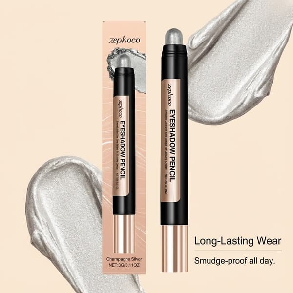 Ögonskuggsstift, Krämig Skimmer Ögonskuggspenna, Enkel Glittrig Ögonmakeup, Långvarig... Champagne Brown