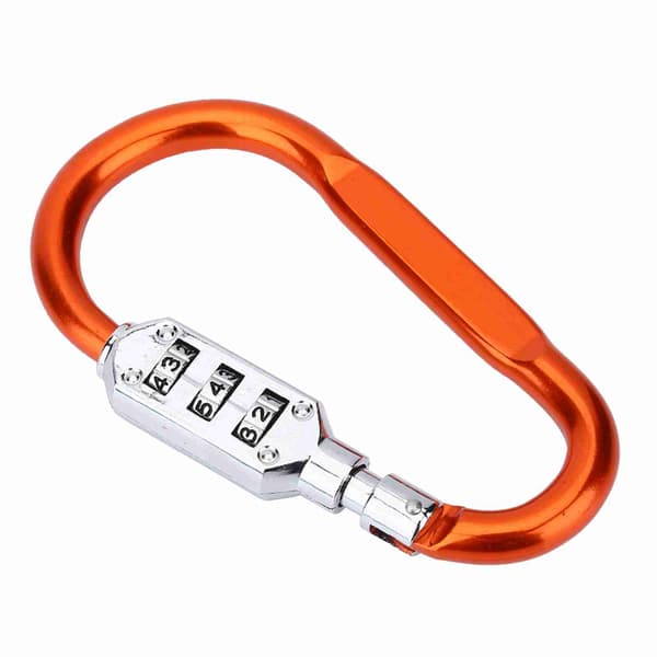 Kombinationsgevär säkert för bagage och ryggsäck, 3-siffrig display, orange