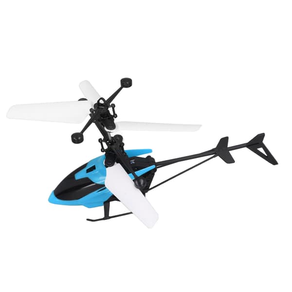 Mini RC Helikopter med Induksjonsbelysning, Fallsikker, Stabil Rotasjonshastighet, Blå