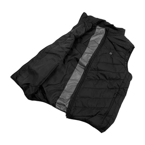USB Opvarmet Elektrisk Vest 5V Nylon Polyester Hurtig Opvarmning Letvægts Vaskbar Unisex Sort XL