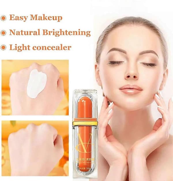 Fem ansiktskrämer med C-vitamin, multi-effekt naturlig makeupbas med C-vitamin