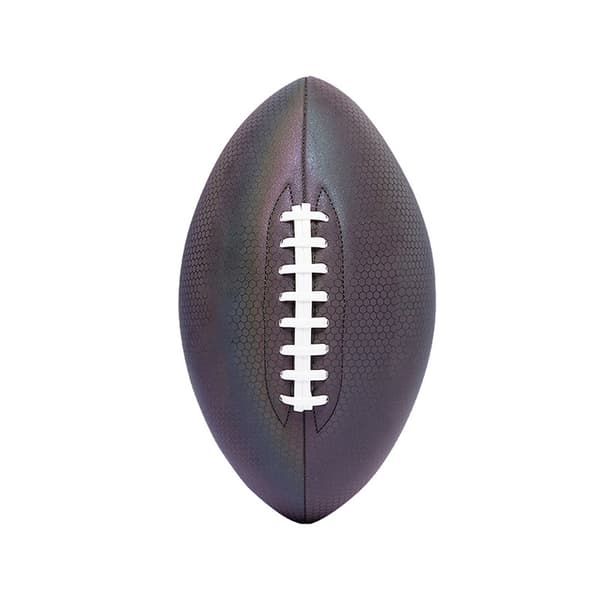 Reflekterende, lysende, fluorescerende PU fodbold, amerikansk standard, til leg og træning.