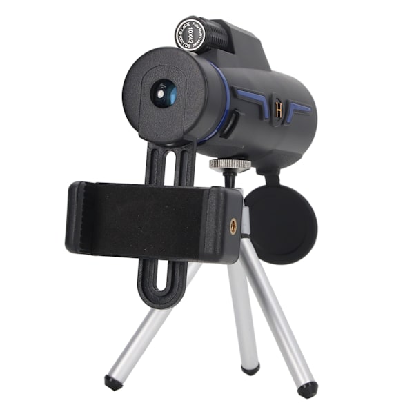 Högdriven 10x42 monokulär kikare med stativ, silver, för utomhusbruk