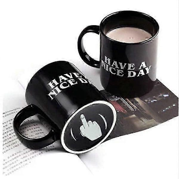 Kreativ mugg, rolig keramik kaffe-/frukostkopp, julklapp