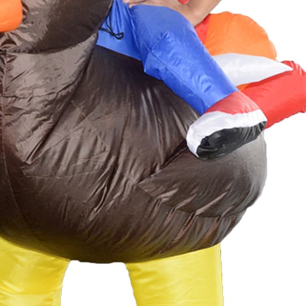Oppblåsbart Halloween-kostyme for menn, morsomt kalkunkostyme, oppblåsbart kalkunkostyme