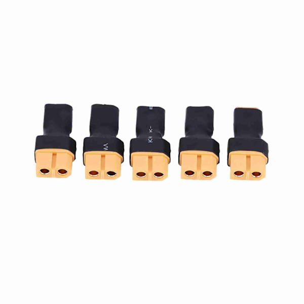 5 stk/sett RC Drone Koblingsadapter XT30 Hann til XT60 Hunn Batterikonverterer