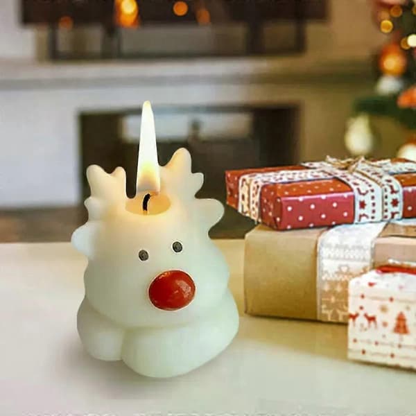 1 set juldoftljus - sojavaxljus | Presentförpackning med doftljus och bricka | Julklapp till vänner och familj