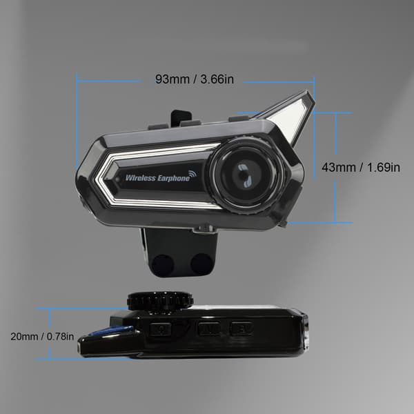 Vattentätt Bluetooth-headset för motorcykelhjälmar med handsfree-mikrofon