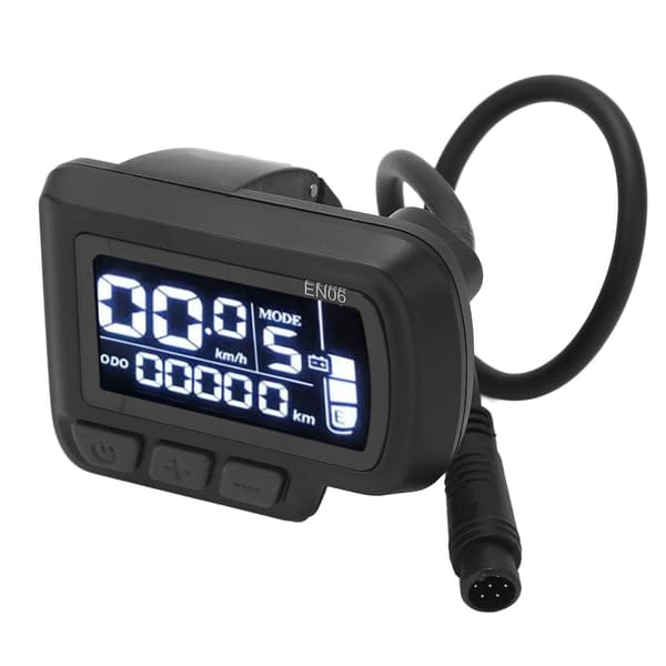 EN06 LCD-displaymåler til elcykel med 6-bens stik 24V-60V Styr 22,2 mm