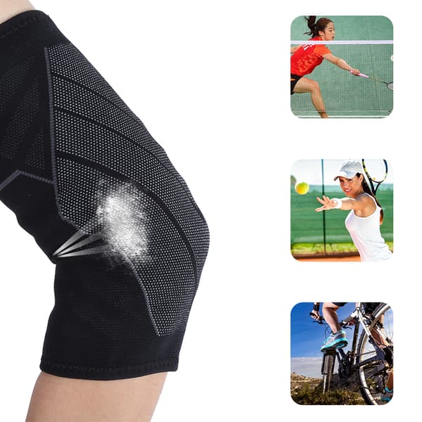 2 st elastiskt armbågsskydd i nylon 3D andningsbart tyg för tävlingssporter XL