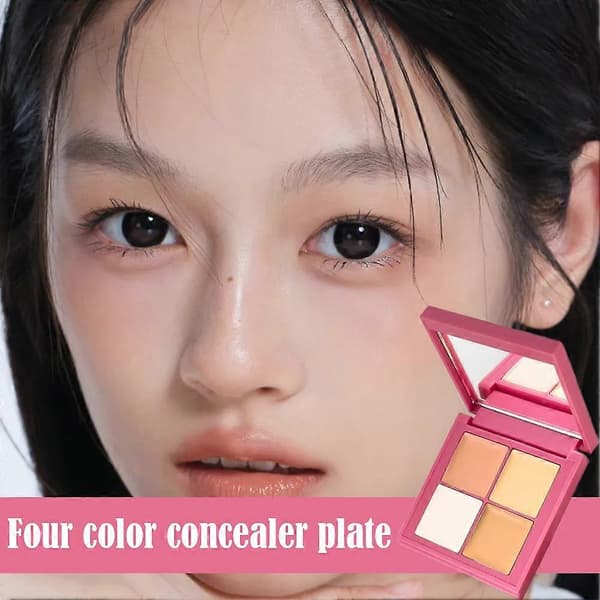 Concealer og highlighter til at camouflere ufuldkommenheder og akne-ar.