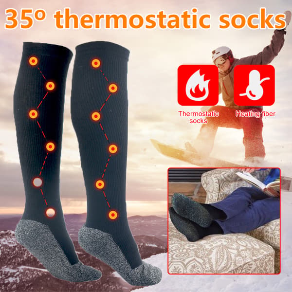 35℃ varmesokker, vinterisolerte termiske sokker for menn og kvinner, ski, utendørseventyr