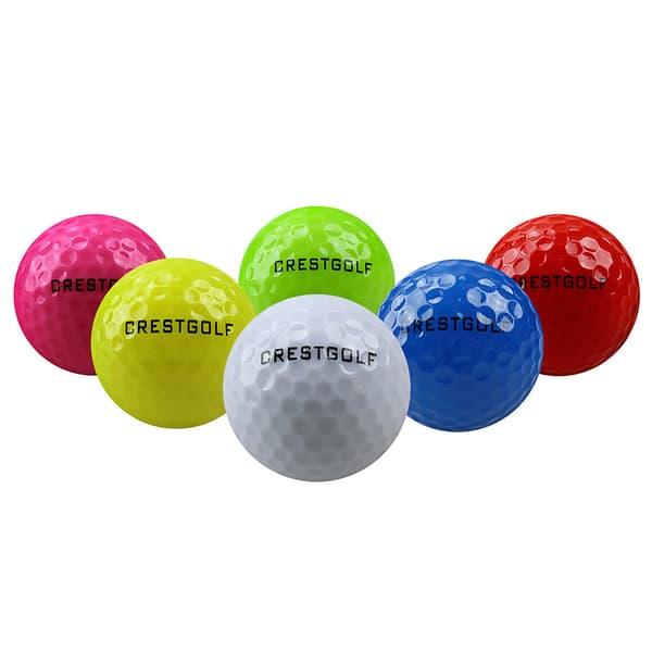 6 stk. lyse LED-golfbolde med automatisk slagaktivering
