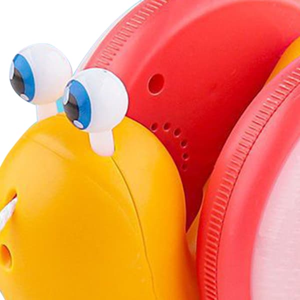 Baby Snegl Træklegetøj med Lys og Lyd, Holdbart ABS-materiale, Egnet til 1-3-årige, Orange