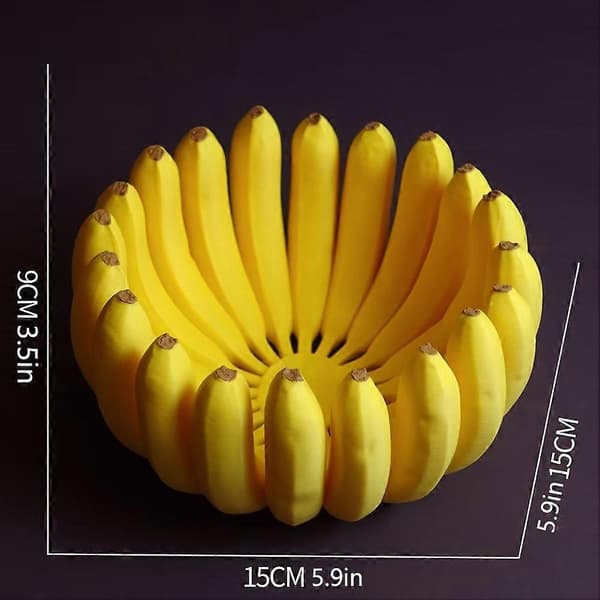 Bananformet fruktskål med et unikt, iøynefallende design – perfekt for et moderne, minimalistisk hjem
