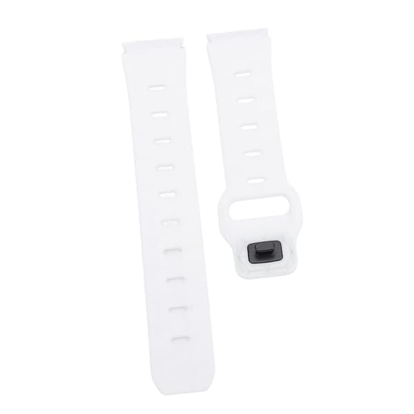 Silikonearmbånd med fodboldtekstur og quick release til Galaxy Watch 6 5 4 Hvid