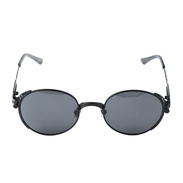 Retro Unisex Polariserede Solbriller til Mænd og Kvinder, Sort Ramme, Grå Linser C32
