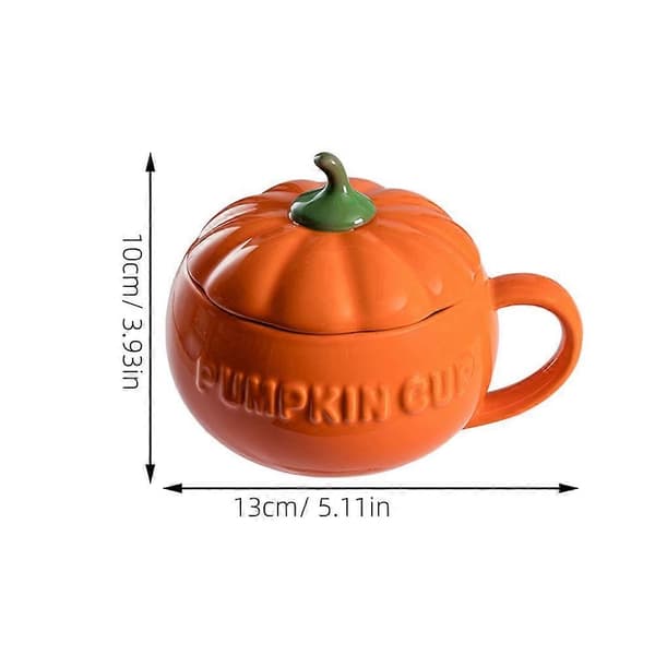 Oransje gresskar keramisk kaffekopp for oppbevaring 1 sett til hjemmet
