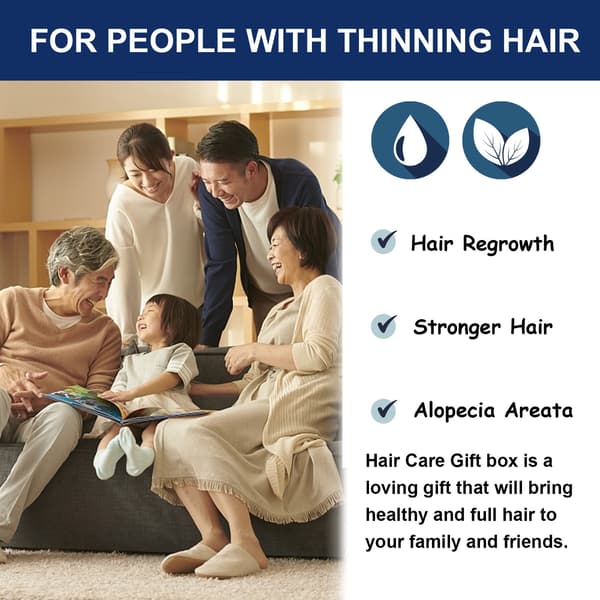 Alopecia Care Set: Rengöring av hårbotten och utjämnande hårvårdspresentförpackning 3pcs