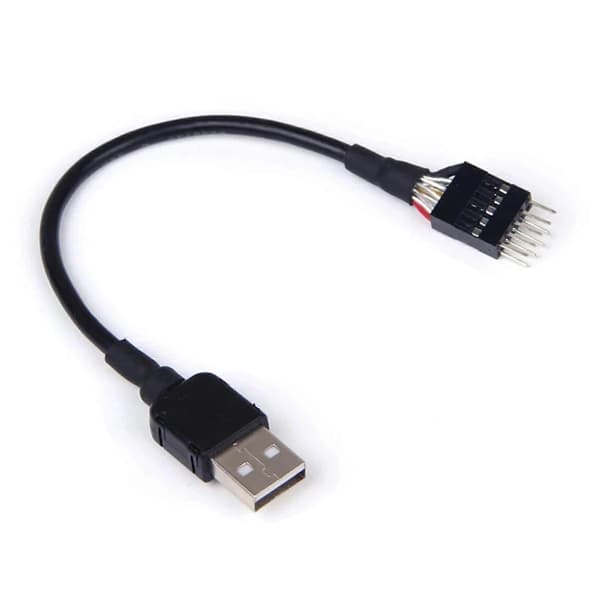 9-pin USB hann til enkel USB Type-A hannkabel