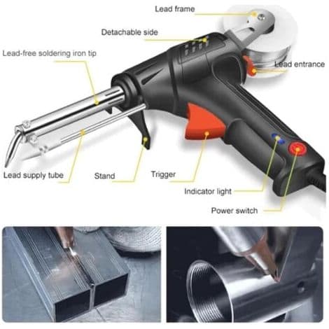 Andyou – 3-i-1 Multifunksjonell Loddebolt – Lodding, Kutting, Rustfjerning – Ergonomisk Sklisikkert Håndtak – For Stål, Aluminium, Rustfritt Stål