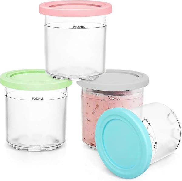 Sett med 4 x 500 ml iskrembeholdere, kompatible med NC300 og NC299AMZ-serien