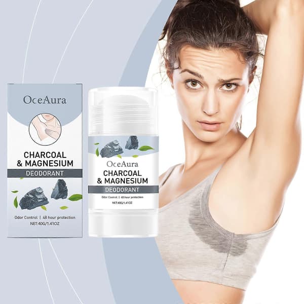 Kull- og magnesiumdeodorant - 48 timers luktkontroll og svettehåndtering, naturlig beskyttelse under armene 40g