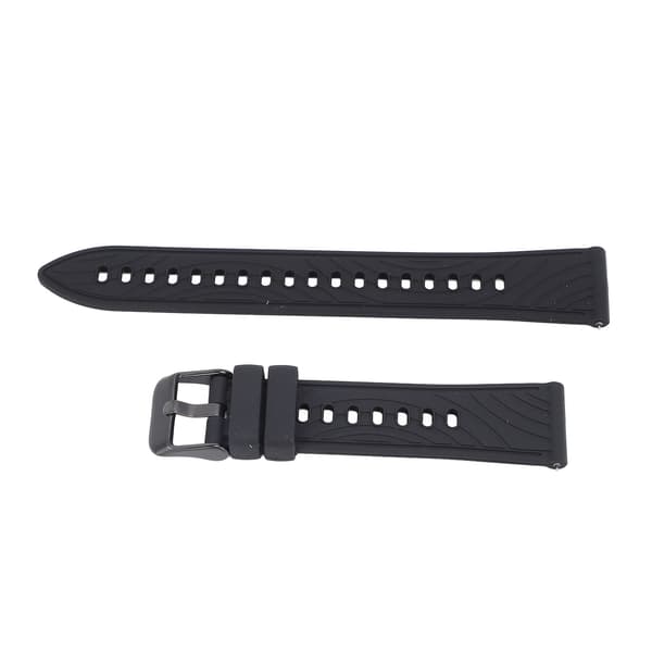 Silikone armbånd til GT4, blødt og åndbart, quick release, kompatibelt med smartwatches, sort.