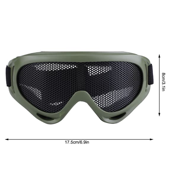 Taktiska Mesh X400-glasögon med stållinser för utomhusaktiviteter, arméfärg