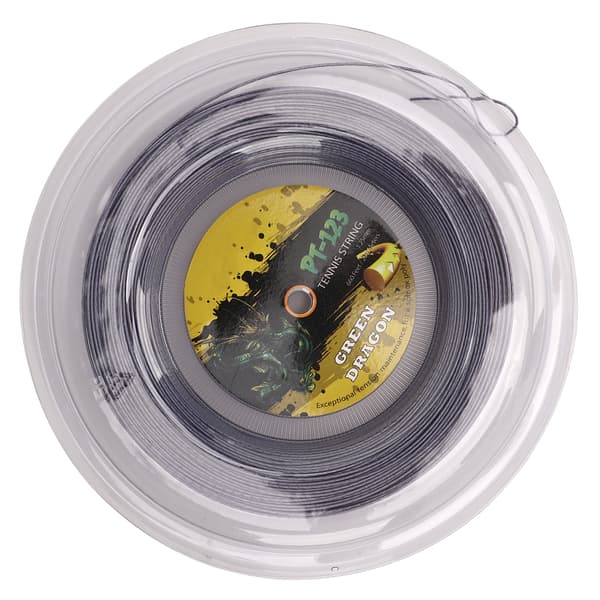 Polyester Tennisracketsträng 1,25 mm med dubbelribbat mönster, hållbar, 200M, silvergrå