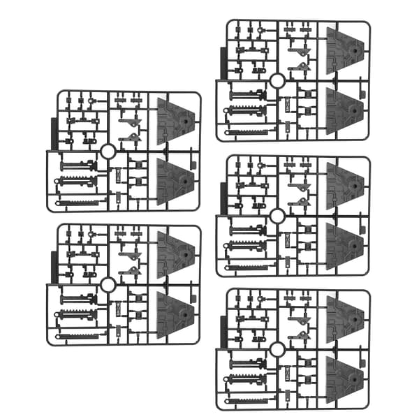 Sæt med 5 stabile ABS actionfigurstandere til SD BB RG HG 1/144 skalamodeller - sort